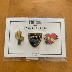PacSun Pacific Sunwear Enamel Pin Set - Vintage PINTRILL PACSUN
